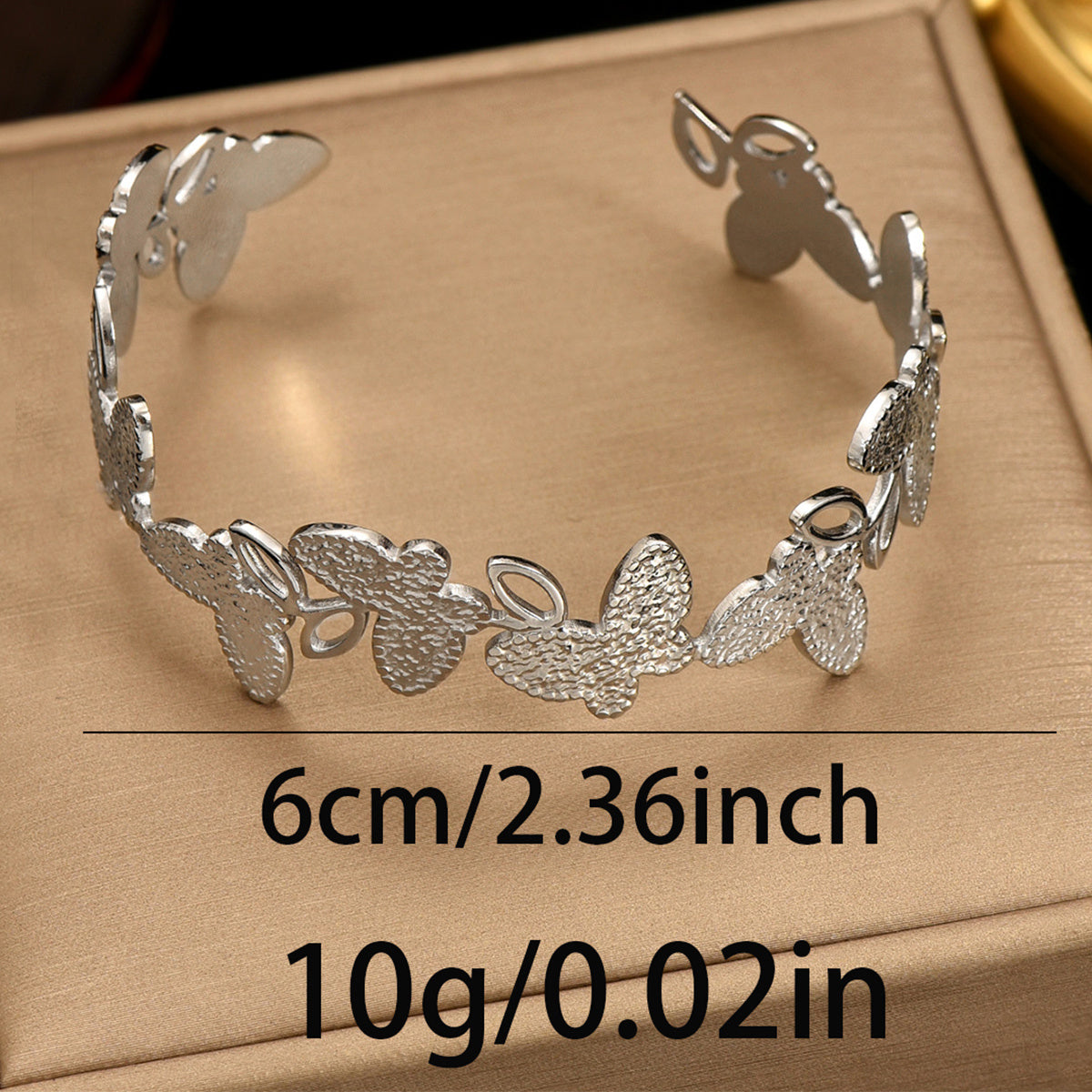 Lxalry Platinum Plated Stainless Steel Butterfly Carved Link Bracelet Hypoallergenic Skin Safe Jewelry For Daily Evening Wear Never Tarnish Handmade Luxury Gift For Her
