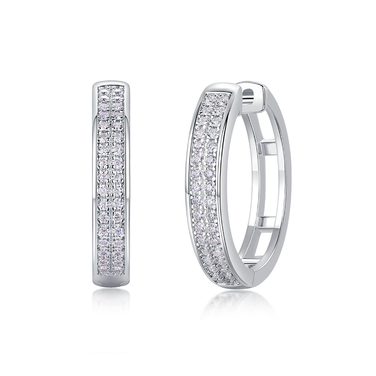 Firefly Light - Moissanite S925 Sterling Silver Earrings With Platinum-plated Stud Earrings, Fashionable, Trendy And Affordable Diamond Jewelry