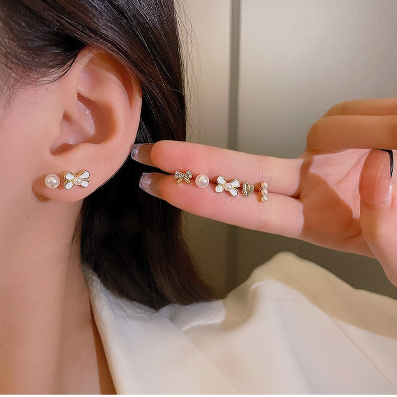 6-piece Set Of High-end And Simple Stud Earrings