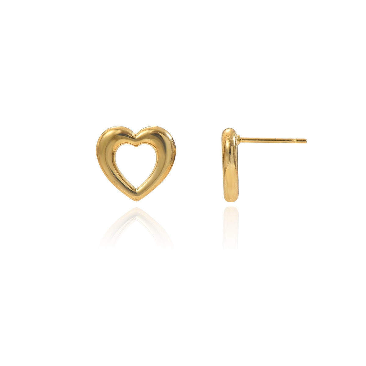 Lxalry 18K Gold Plated Heart Earrings Stainless Steel Hypoallergenic Jewelry For Women Skin Safe Everyday & Gift Luxury For Wife Mom Girlfriend Valentine S Day Charm With Tarnish Free Glow