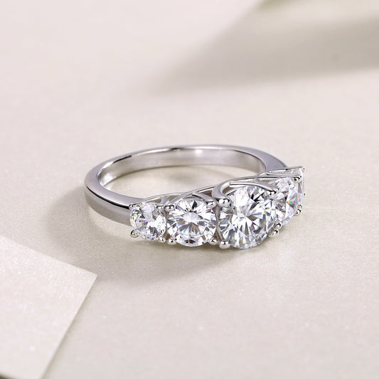 Luxury Fashion Diamond Rings Lots Of Moissanite Silver Rings