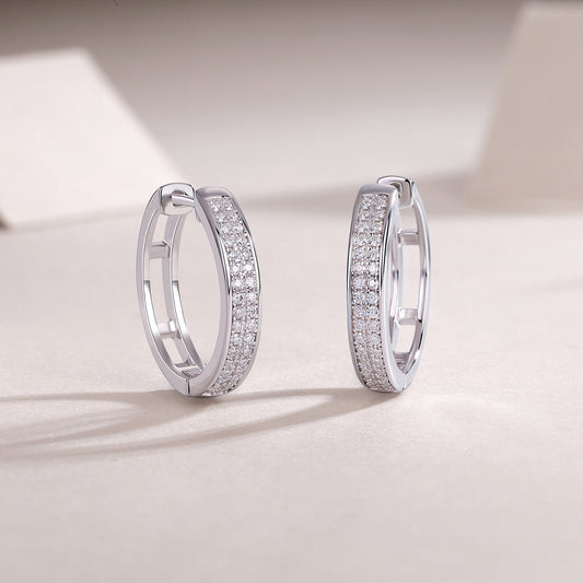 Firefly Light - Moissanite S925 Sterling Silver Earrings With Platinum-plated Stud Earrings, Fashionable, Trendy And Affordable Diamond Jewelry